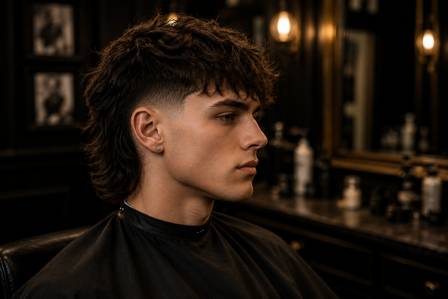 Finished modern mullet haircut